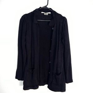 |Max Studio| Black Button Up Cardigan